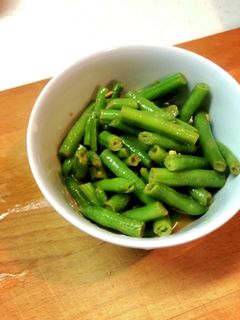 インゲンの辛子ピーナツバター和えの作り方-レシピのメイン写真