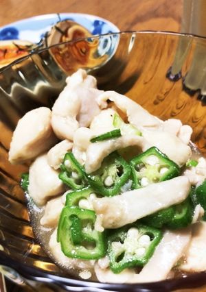 鶏皮とボンジリのシークワーサー酢の物♡-レシピのメイン写真