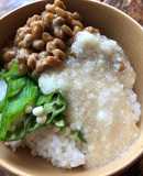 ネバネバ三色丼（納豆・オクラ・トロロ）