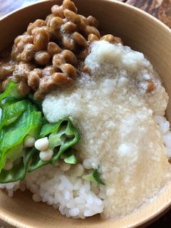 ネバネバ三色丼(納豆・オクラ・トロロ)-レシピのメイン写真