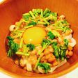 簡単♡パクチー入りアジアン納豆釜玉うどん