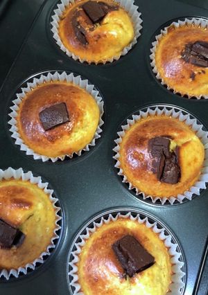 プロテインカップケーキ（チョコバナナ味）-レシピのメイン写真