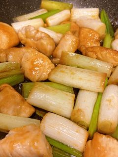 長ねぎと鶏むね肉のねぎま風炒め-レシピのメイン写真