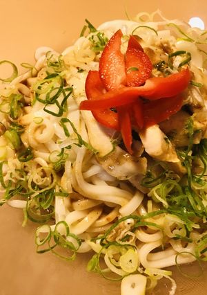 プチッとうどん使用●鶏肉の冷やしうどん-レシピのメイン写真
