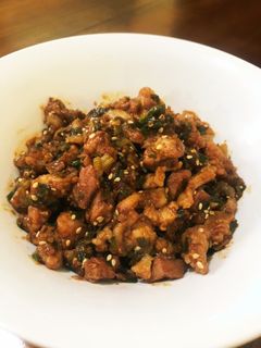 ご飯のお供に、豚バラと分葱の甘辛味噌炒め-レシピのメイン写真