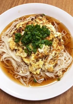 サッパリ腸活そうめん玉豆腐焼きのせ-レシピのメイン写真