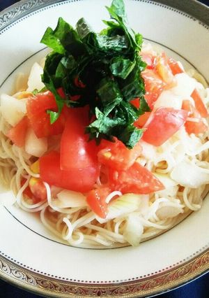 素麺アレンジ♪さっぱりトマト素麺♪-レシピのメイン写真