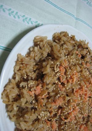 ☆塩昆布と梅干のさっぱり炊き込みご飯☆-レシピのメイン写真