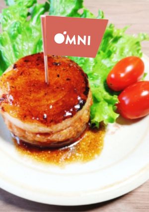 OMNIミンチの玉ねぎのはさみ焼き　-レシピのメイン写真
