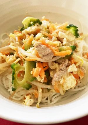 塩麹!ゴーヤチャンプル 素麺-レシピのメイン写真