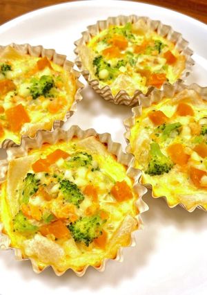 離乳食後期☆ツナとかぼちゃのパンキッシュ-レシピのメイン写真