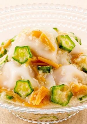 オクラと長芋と冷凍餃子の簡単スタミナ和え-レシピのメイン写真