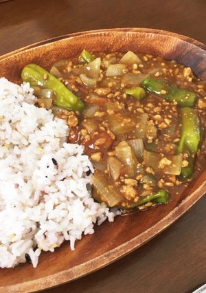 ししとうとトマトのひき肉カレー-レシピのメイン写真