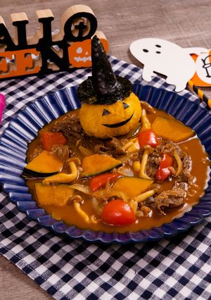かぼちゃのお化けのハッシュドビーフ-レシピのメイン写真