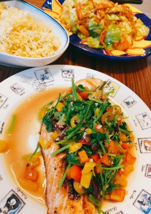 サーモンのたっぷり野菜のせ-レシピのメイン写真