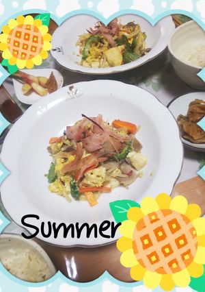 自家菜園の元気・野菜ゴーヤDeチャンプル-レシピのメイン写真