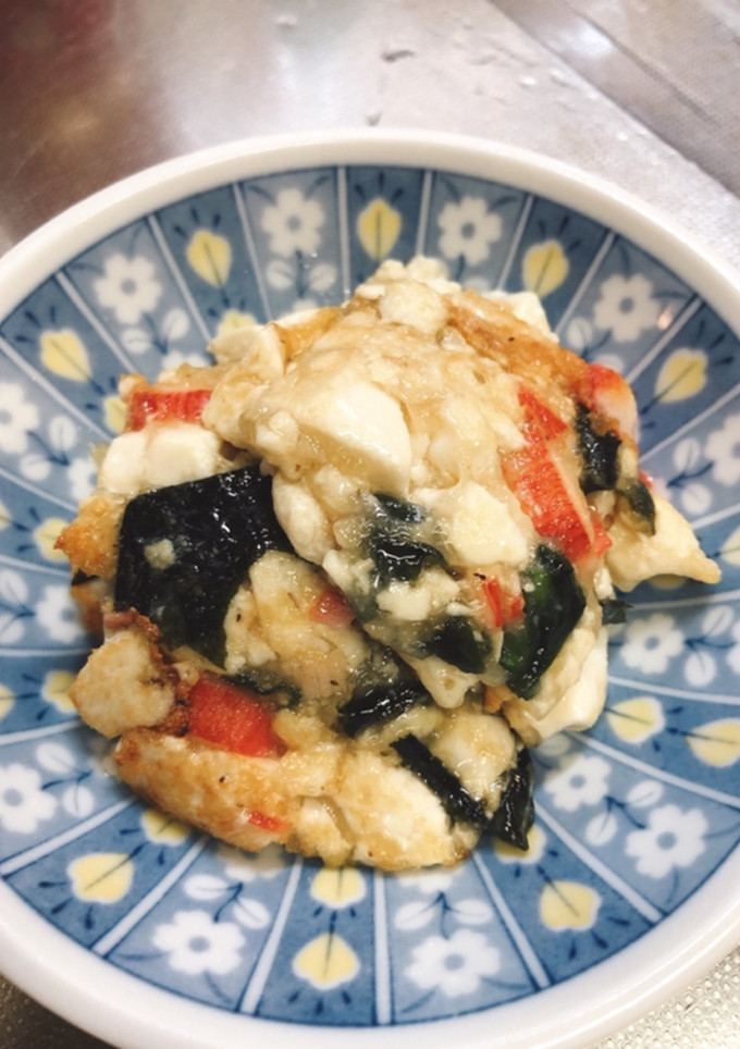 豆腐とわかめのふわふわ焼き-レシピのメイン写真