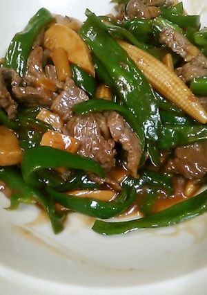 うちの青椒肉絲、味を途中で確認しながら-レシピのメイン写真
