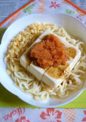 醤油うどん風冷やしうどん15～明太冷や奴-レシピのメイン写真
