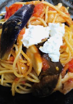 簡単！茄子とトマトのパスタ-レシピのメイン写真