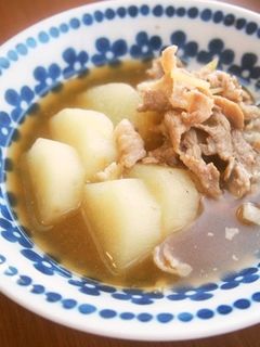 煮るのは10分!長芋と豚こま・生姜の煮物-レシピのメイン写真