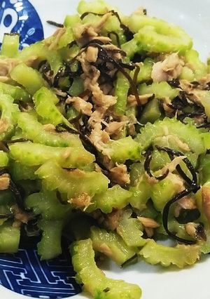 ゴーヤとツナの塩昆布炒め-レシピのメイン写真