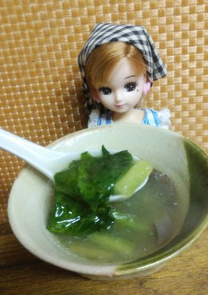 リカちゃん♡小松菜鳥だしスープ。•ө•。-レシピのメイン写真