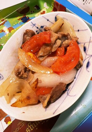 ぶたたまトマト-レシピのメイン写真
