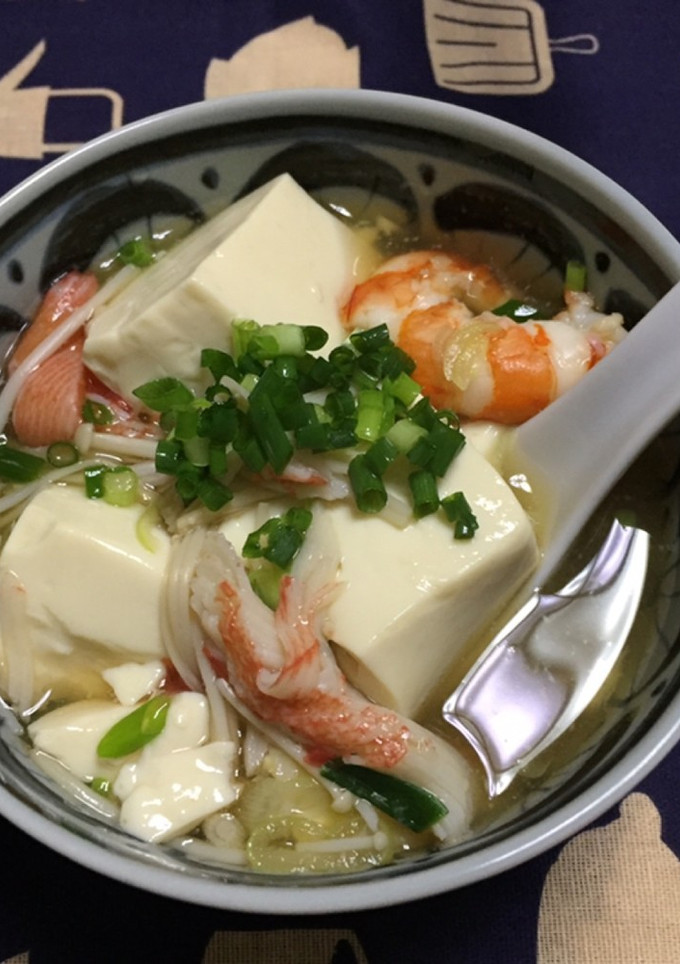 一丁寄せ生とうふ きぬ あんかけスープ-レシピのメイン写真