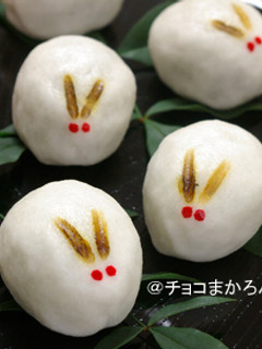 ○。お正月!うさぎまんじゅう。○-レシピのメイン写真
