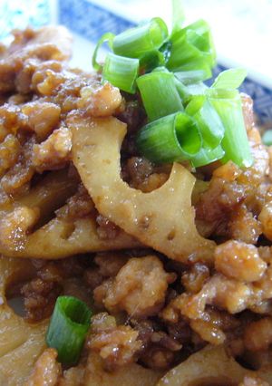 れんこんと豚ひき肉の甘・醤油炒め-レシピのメイン写真