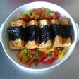 簡単!豆腐の磯辺焼き パプリカ添え