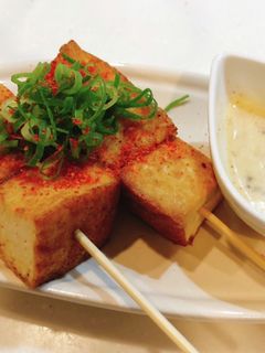 おつまみ厚揚げ串焼き 味噌マヨソース-レシピのメイン写真
