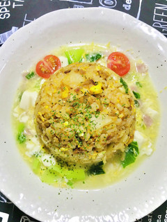 豆腐でふわ玉あんかけ☆キムチチャーハン-レシピのメイン写真