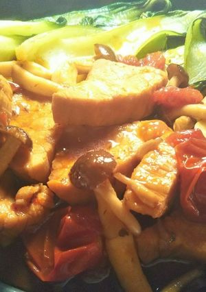 簡単☆豚肉スパイシーソーススパニッシュ風-レシピのメイン写真
