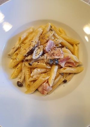 ベーコンのクリームパスタ-レシピのメイン写真