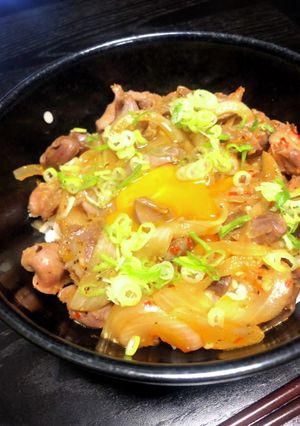 手抜きレシピ!砂肝丼の作り方-レシピのメイン写真