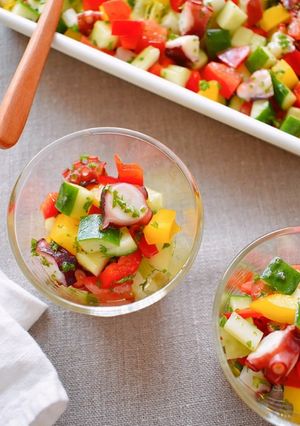 ダイエットにも！タコと彩り野菜のマリネ-レシピのメイン写真
