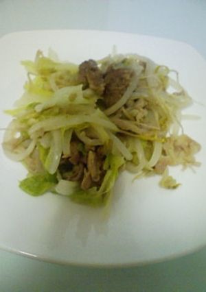 ★キャベツもやし豚肉のニンニク炒め★-レシピのメイン写真
