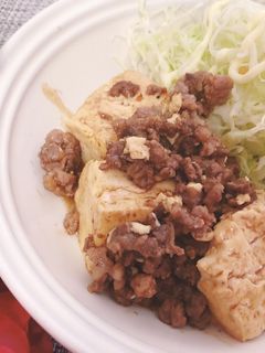簡単生とうふと挽肉炒め-レシピのメイン写真