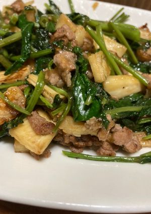 マコモタケと空芯菜の炒め物-レシピのメイン写真