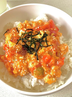 ご飯に合う!トマトと卵の炒めもの-レシピのメイン写真