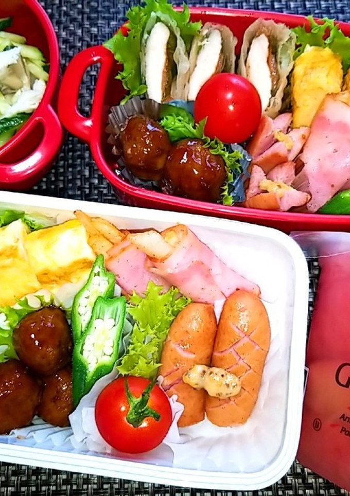 息子と娘のお弁当'20.8.21-レシピのメイン写真