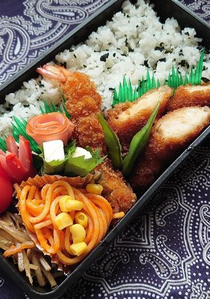 2020/8/21 ささみフライ弁当-レシピのメイン写真