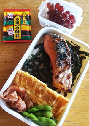 お弁当(8/21)お茶漬け-レシピのメイン写真