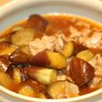 なすと豚肉の甘酢あんかけ