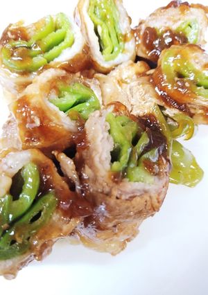 肉厚ピーマンの豚バラ巻き-レシピのメイン写真