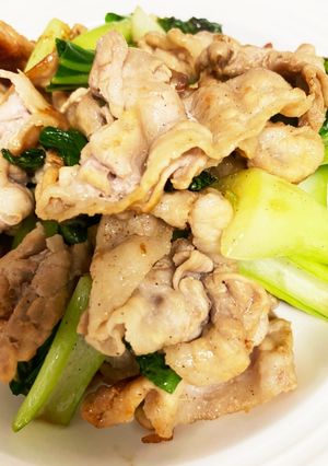 チンゲンサイと豚肉の炒め物-レシピのメイン写真