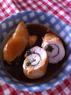 ヘルシー!鶏ささ身梅シソ巻き-レシピのメイン写真