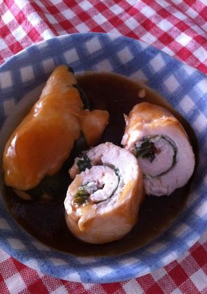 ヘルシー！鶏ささ身梅シソ巻き-レシピのメイン写真